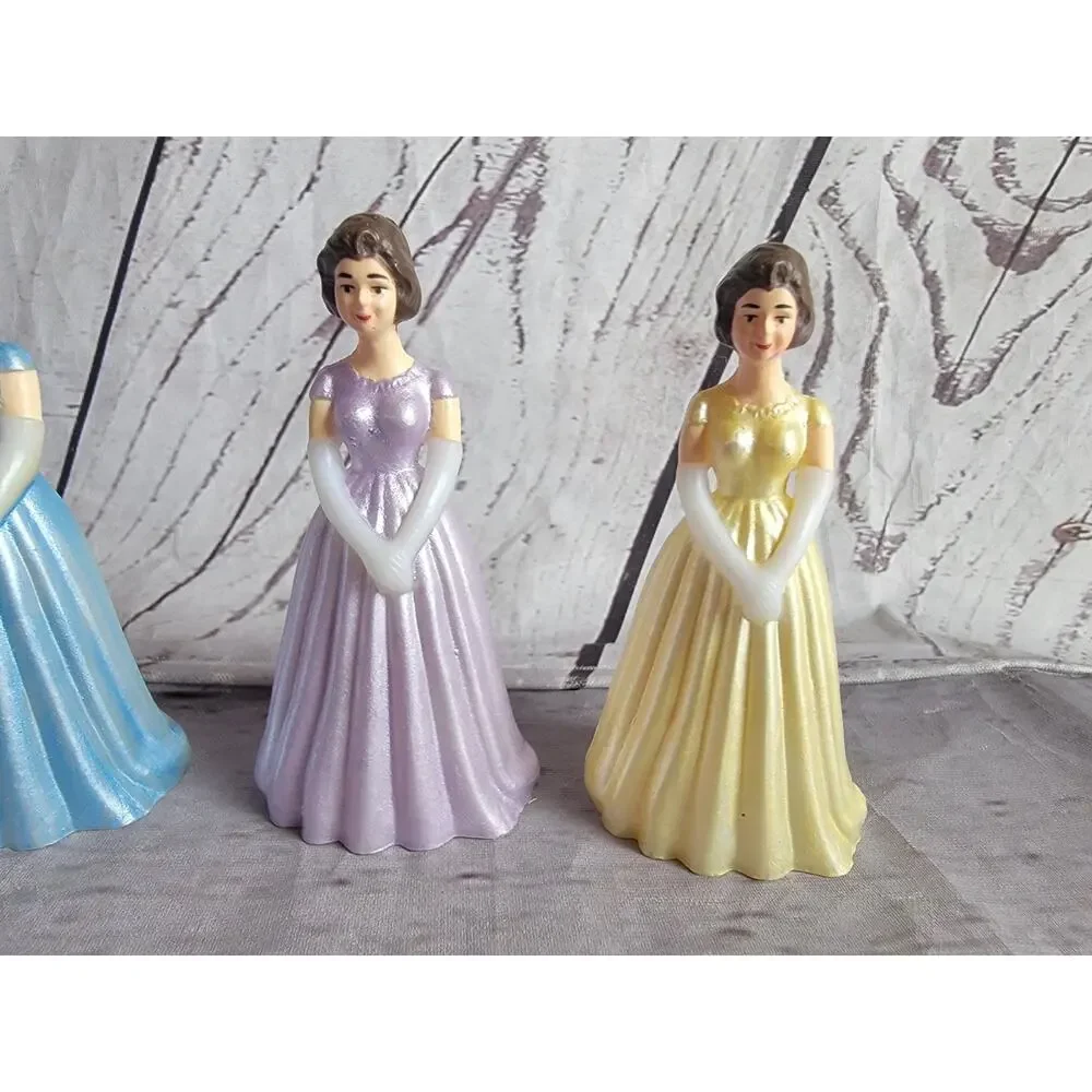 Vintage Debutante Formal Dress Gloves MCM Birthday 70s Cake Topper China 3in